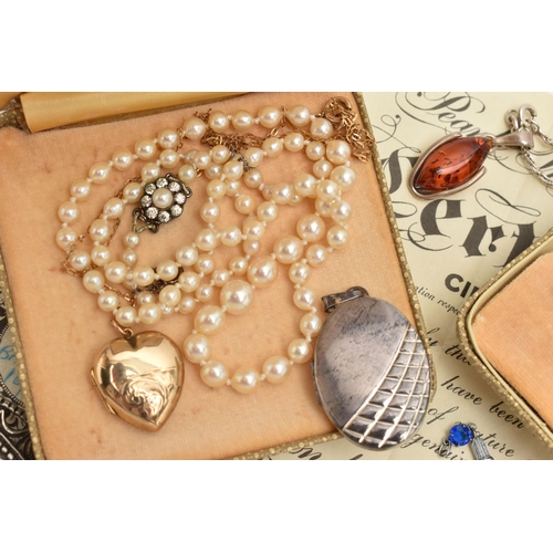 106 - AN ASSORTMENT OF JEWELLERY, to include a 'Ciro' culture pearl necklace, a pair of 'Ciro' culture pea... 