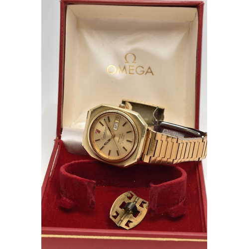 94 - AN 'OMEGA' CONSTELATION CHRONOMETER WRISTWATCH, circa 1973, quartz movement, round dial signed 'Cons... 