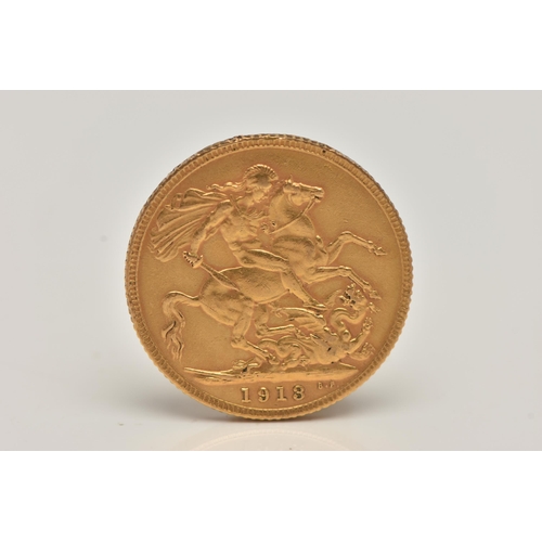 95 - A FULL SOVEREIGN COIN, 1913 George and the Dragon, George V, approximate gross weight 8 grams,