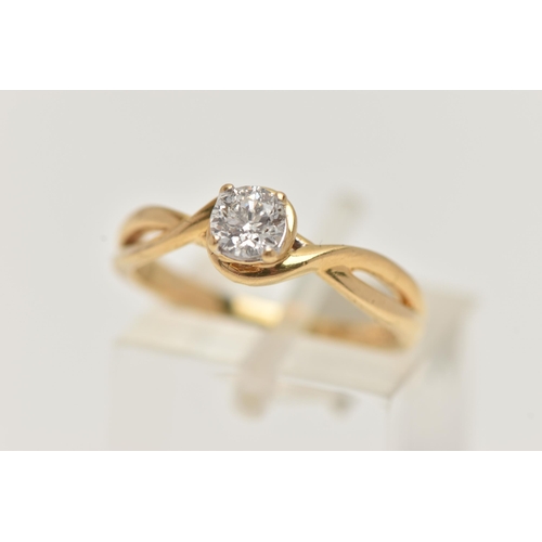 120 - A 18CT GOLD SINGLE STONE 'THE FOREVER DIAMOND' RING, a round brilliant cut diamond, approximate tota... 