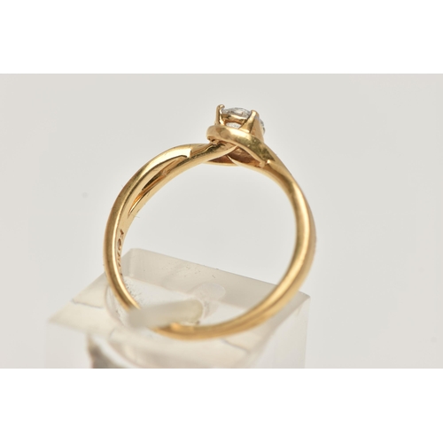 120 - A 18CT GOLD SINGLE STONE 'THE FOREVER DIAMOND' RING, a round brilliant cut diamond, approximate tota... 