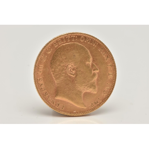 121 - A FULL SOVEREIGN COIN, 1909 George and the Dragon, Edward VII, approximate gross weight 8 grams,