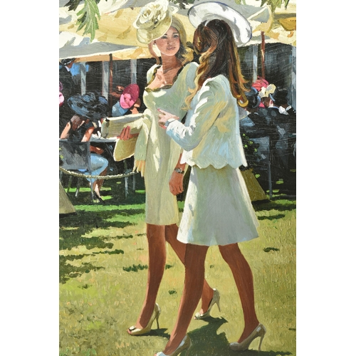 310 - SHERREE VALENTINE DAINES (BRITISH 1959) 'THE COLOUR AND GLAMOUR OF ASCOT', a signed limited edition ... 