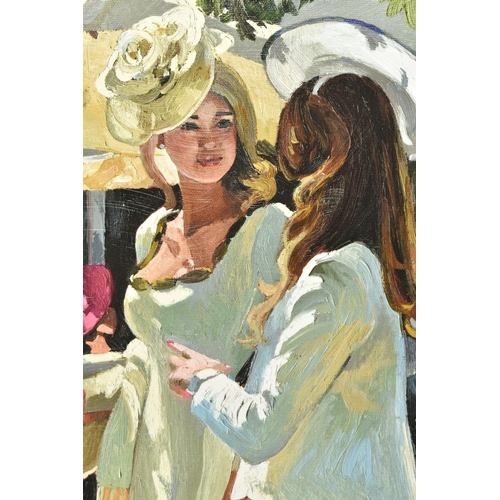 310 - SHERREE VALENTINE DAINES (BRITISH 1959) 'THE COLOUR AND GLAMOUR OF ASCOT', a signed limited edition ... 