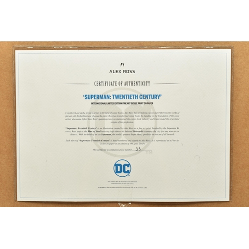 329 - ALEX ROSS FOR DC COMICS (AMERICAN CONTEMPORARY) 'SUPERMAN: TWENTIETH CENTURY' signed limited edition... 