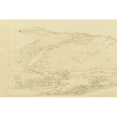 333 - CIRCLE OF JOSEPH FARRINGTON (1747-1821) 'TREMATON CASTLE' an unsigned sketch of the castle across th... 