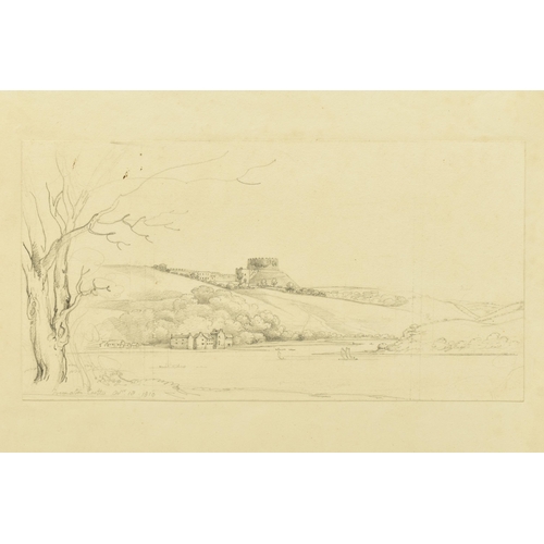 333 - CIRCLE OF JOSEPH FARRINGTON (1747-1821) 'TREMATON CASTLE' an unsigned sketch of the castle across th... 