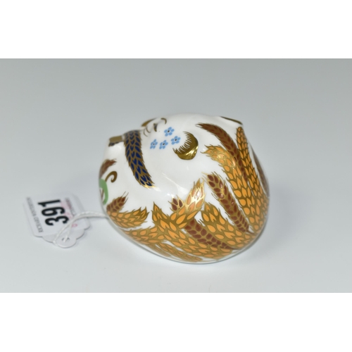 391 - A ROYAL CROWN DERBY DORMOUSE PAPERWEIGHT, issued 1991-1999, gold stopper, red printed backstamp and ... 