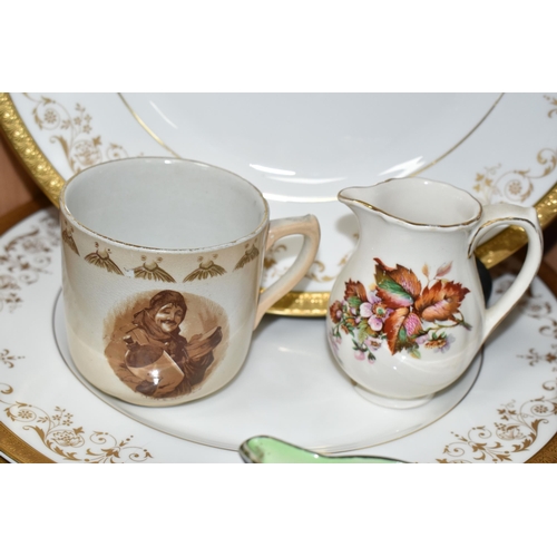 401 - A GROUP OF ROYAL DOULTON, comprising a Souvenir of the Great War cup, six, mostly series ware, jugs:... 