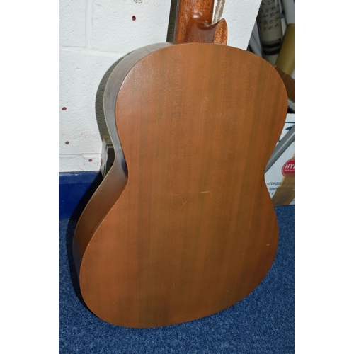 469 - A SPANISH BM ESPANA  SIX STRING ACOUSTIC GUITAR, full length 100cm x width 37.5cm together with a bo... 