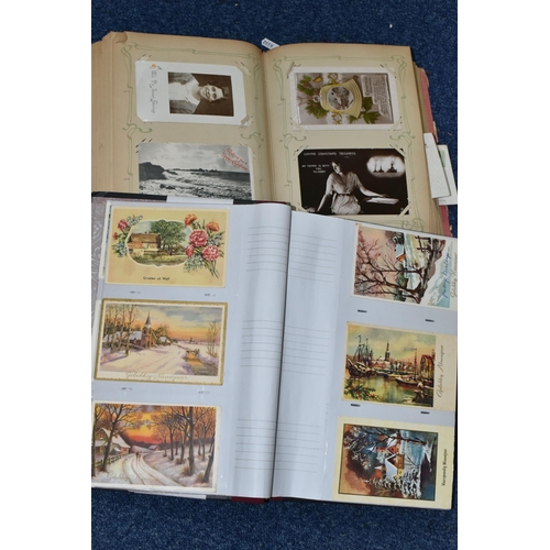 473 - POSTCARDS, Two Albums containing approximately 585 miscellaneous Postcards, mostly from the early 20... 