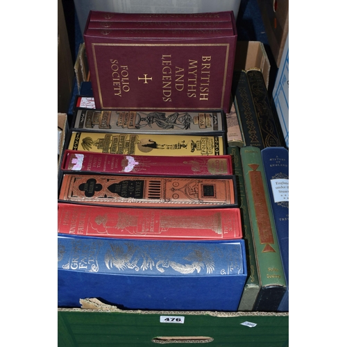 476 - ONE BOX OF FOLIO SOCIETY BOOKS comprising twenty one miscellaneous titles, all in original slip case... 