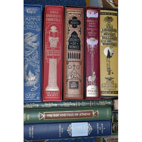 476 - ONE BOX OF FOLIO SOCIETY BOOKS comprising twenty one miscellaneous titles, all in original slip case... 