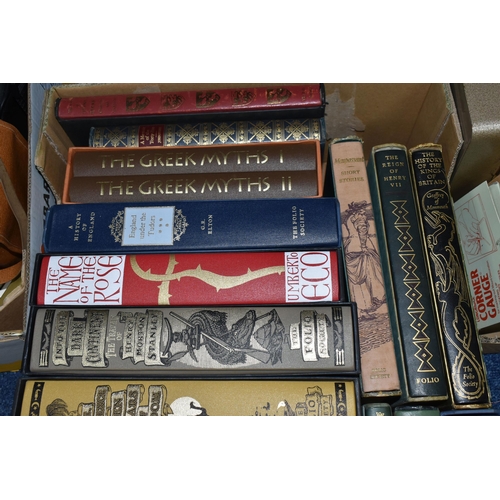 476 - ONE BOX OF FOLIO SOCIETY BOOKS comprising twenty one miscellaneous titles, all in original slip case... 