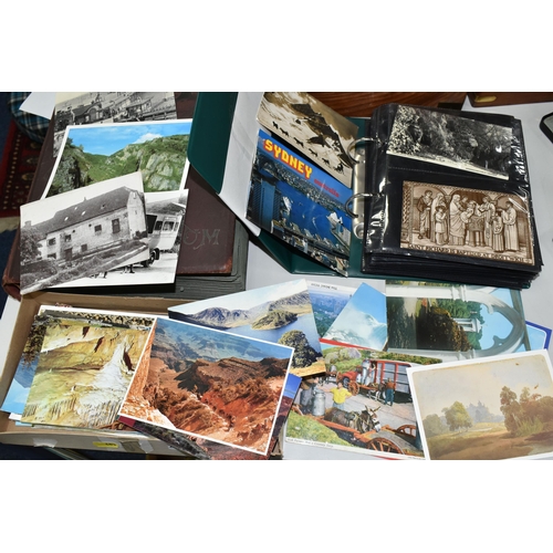 483 - POSTCARDS Two Albums and One Box containing approximately 550* miscellaneous Postcards from the earl... 