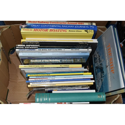 485 - TWO BOXES OF BOOKS containing approximately fifty titles in hardback and paperback formats on the su... 