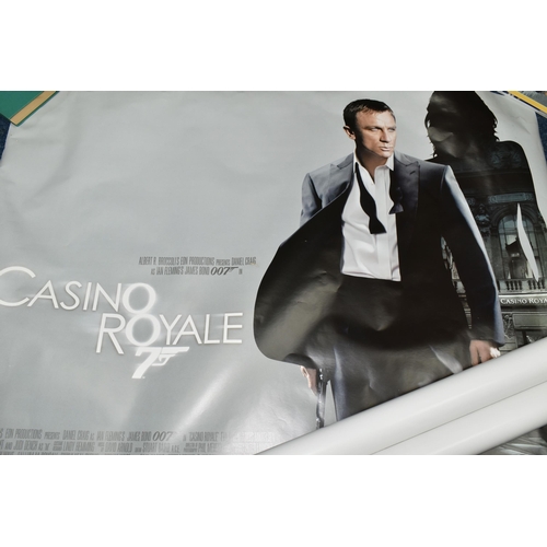 487 - A '007' ILLUMINATED HANGING DECORATION AND TWO JAMES BOND POSTERS FOR CASINO ROYALE AND DIE ANOTHER ... 