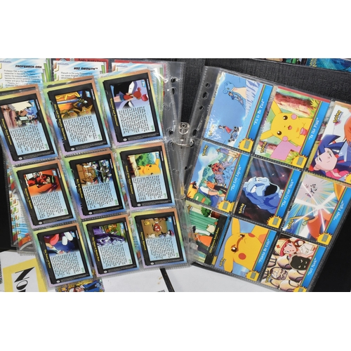 488 - POKEMON TOPPS SERIES 1, 2, 3 & THE MOVIE 2000 COMPLETE SETS, cards are spread across three folders, ... 