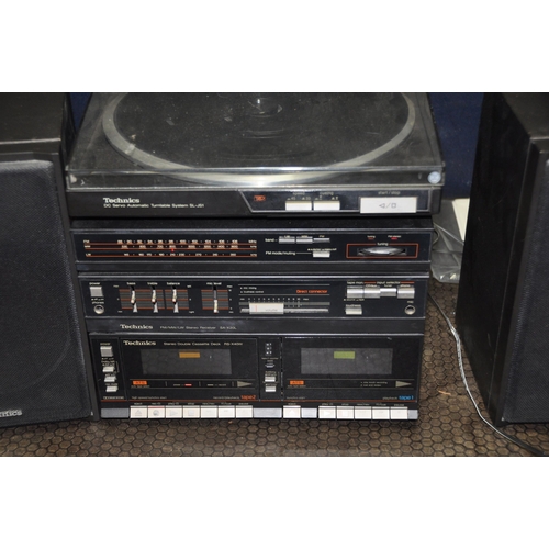 1083 - A VINTAGE TECHNICS MIDI HI FI comprising of a SA-X20L Stereo Receiver, a SL-JS1 turntable (needle OK... 