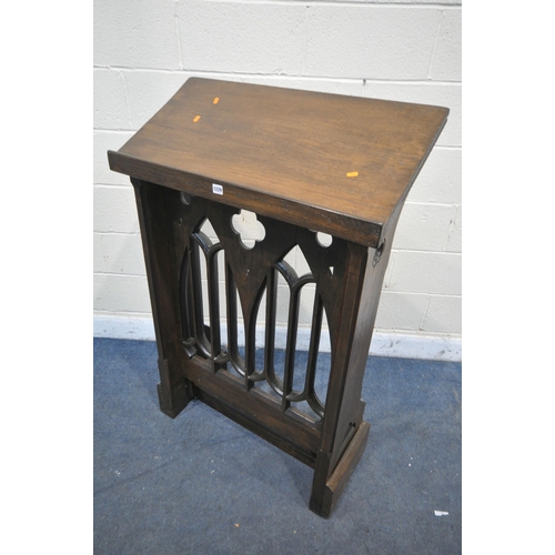 1229 - A STAINED OAK ECCLESIASTICAL LECTERN, width 84cm x depth 34cm x height 130cm (condition report: good... 