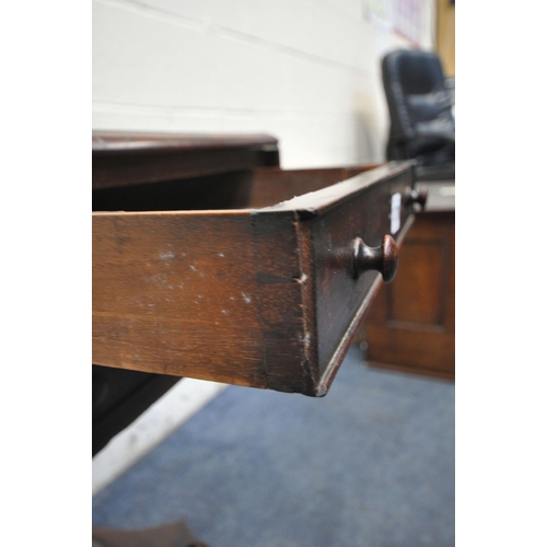 1278 - A REGENCY MAHOGANY DROP LEAF WORKTABLE, with two drawers, on a turned support and four shaped legs w... 