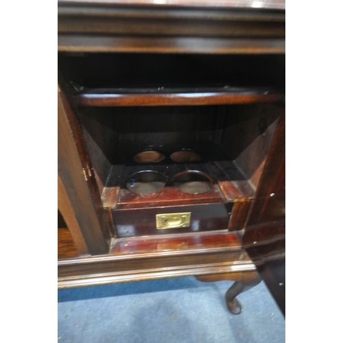 1309 - AN EARLY 20TH CENTURY MAHOGANY SIDEBOARD, with a single drawer, width 151cm x depth 51cm x height 53... 