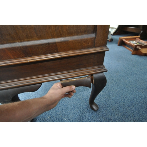 1309 - AN EARLY 20TH CENTURY MAHOGANY SIDEBOARD, with a single drawer, width 151cm x depth 51cm x height 53... 