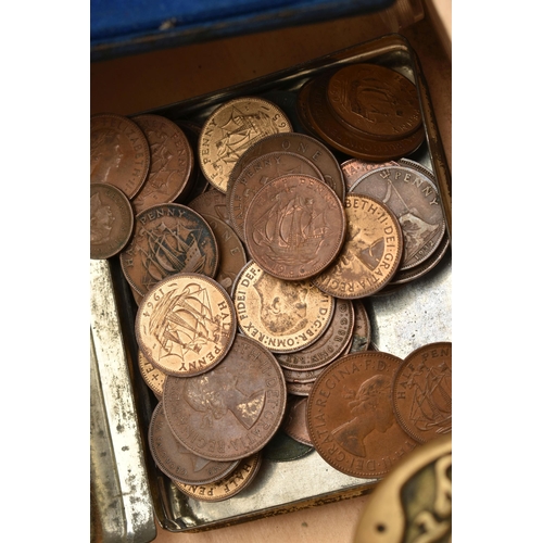 2 - A SMALL WOODEN CHEST WITH CONTENTS, to include a cased Elizabeth II Bailiwick of Guernsey 2006, Five... 