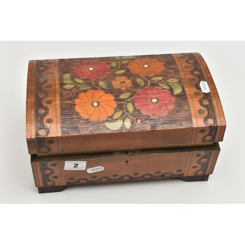 2 - A SMALL WOODEN CHEST WITH CONTENTS, to include a cased Elizabeth II Bailiwick of Guernsey 2006, Five... 