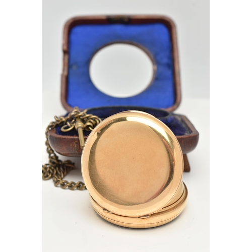 45 - A LATE 19TH CENTURY 18CT GOLD OPEN FACE POCKET WATCH, hand wound movement, Roman and Arabic numerals... 