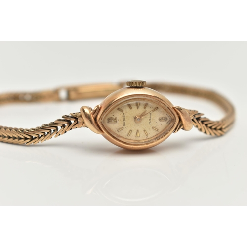 69 - TWO LADIES WRISTWATCHES, the first a 9ct lady Tissot, fitted with a 9ct gold bracelet, hallmarked 9c... 