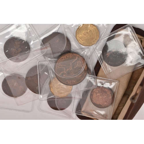 157 - A JACOBS BOX OF MIXED COINAGE, to include 18th, 19th 20th Century UK coins, a high grade George II H... 