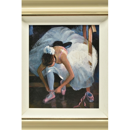 302 - SHERREE VALENTINE DAINES (BRITISH 1959) 'THE PINK SLIPPER', a signed limited edition print on board ... 