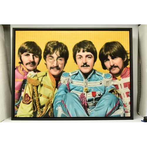 310 - NICK HOLDSWORTH (BRITISH CONTEMPORARY) 'THE BEATLES - SGT PEPPER',  pixelated portraits of The Beatl... 