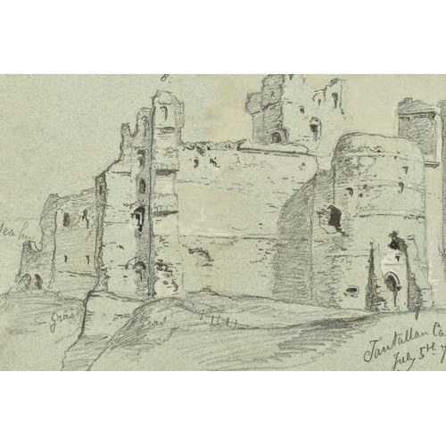 331 - CIRCLE OF JAMES WEBB (1825-1895) 'TANTALLON CASTLE', a study of the  Scottish castle, no visible sig... 