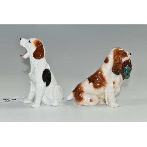 369 - TWO ROYAL DOULTON FIGURES OF DOGS, comprising Cocker Spaniel with Pheasant HN1029, and Character Dog... 