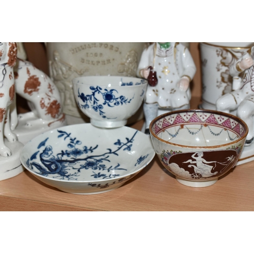 386 - A WORCESTER PORCELAIN BLUE AND WHITE TEA BOWL AND SAUCER DECORATED IN THE PRUNUS ROOT PATTERN, paint... 