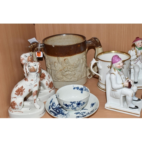 386 - A WORCESTER PORCELAIN BLUE AND WHITE TEA BOWL AND SAUCER DECORATED IN THE PRUNUS ROOT PATTERN, paint... 