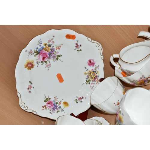 387 - A QUANTITY OF ROYAL CROWN DERBY 'DERBY POSIES' PATTERN TEA WARES, ETC, comprising, two bread and but... 