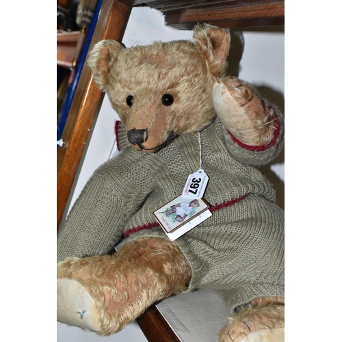 397 - A FORGET-ME-NOT BEARS 'PADDLERS RABBLE' TEDDY BEAR, made in vintage style by Mary of Forget-Me-Not B... 