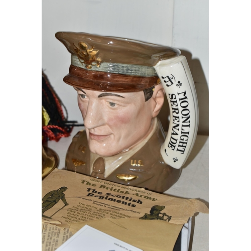 399 - MILITARY INTEREST: CERAMICS, BUGLE AND REPRODUCED EPHEMERA RELATING TO THE TWO WORLD WARS, comprisin... 