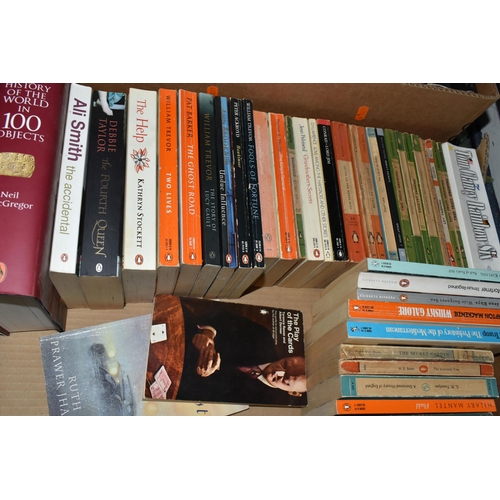 418 - SIX BOXES OF BOOKS containing approximately 180 miscellaneous titles in hardback and paperback forma... 