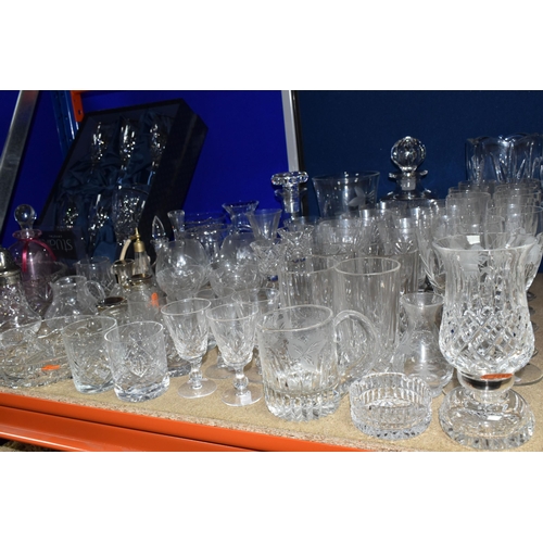 423 - A QUANTITY OF CUT GLASS, comprising a new and unused  boxed set of six Stuart Crystal wine glasses, ... 