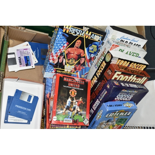 439 - AMIGA COMPUTERS AND GAMES, games include Graham Cooch Cricket, Player Manager 2, Sierra Soccer, Foot... 