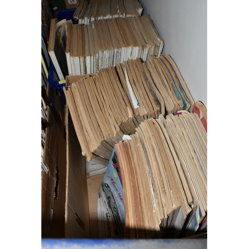 450 - FIVE BOXES OF MAGAZINES containing a miscellaneous collection of mid 20th century Motoring Magazines... 