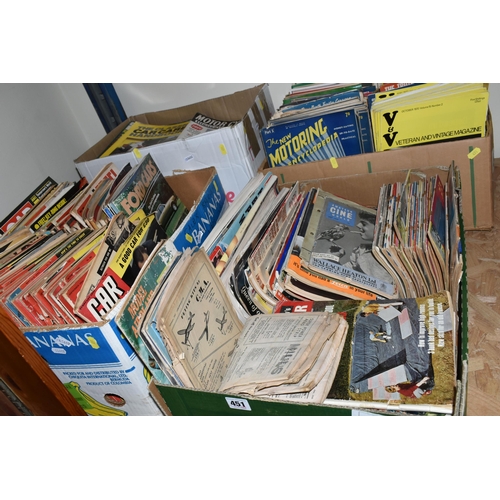 451 - FOUR BOXES OF MAGAZINES containing a miscellaneous collection of mid-late 20th century magazines to ... 