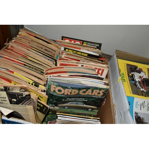 451 - FOUR BOXES OF MAGAZINES containing a miscellaneous collection of mid-late 20th century magazines to ... 