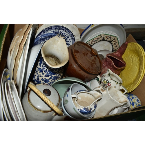 453 - SIX BOXES OF CERAMICS, DINNERWARE AND TEAWARE, to include a wedgwood 'Waverly' pattern coffee set, b... 