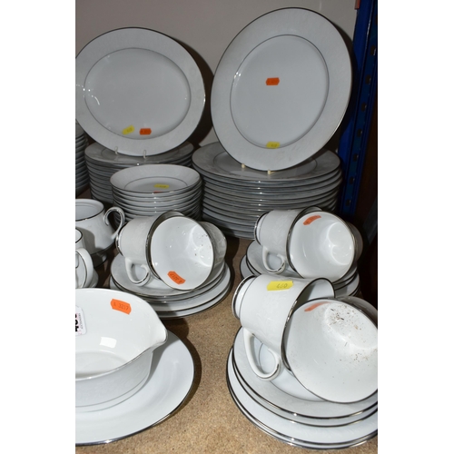 460 - A QUANTITY OF NORITAKE 'RANIER' DESIGN DINNERWARE 6909, comprising an integral gravy jug, milk jug, ... 