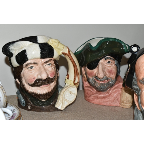 461 - A GROUP OF SIX ROYAL DOULTON CHARACTER JUGS, comprising Pied Piper D6403, North American Indian D661... 